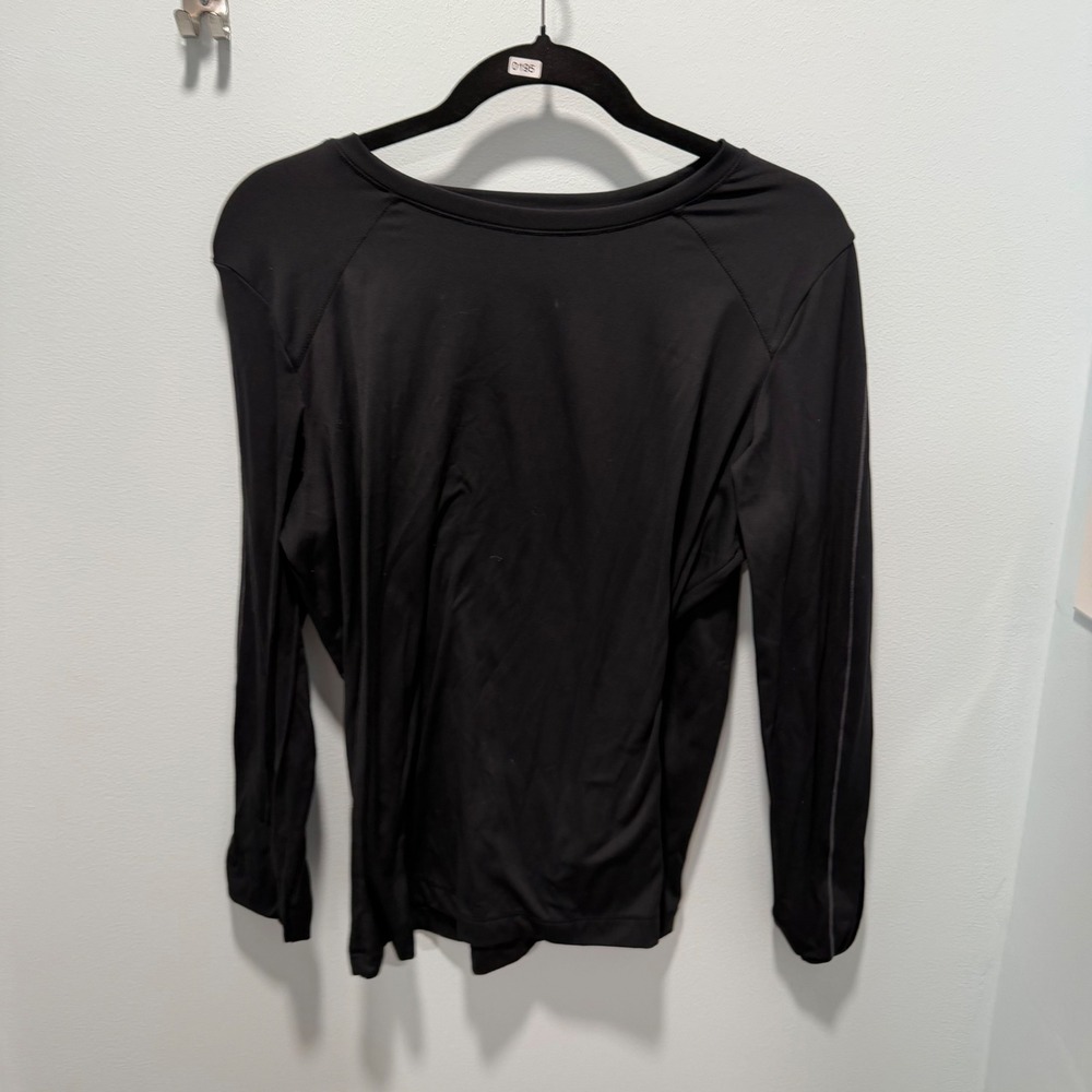Mondetta Long Sleeve Performance Top Black Large Athleisure Gym Workout